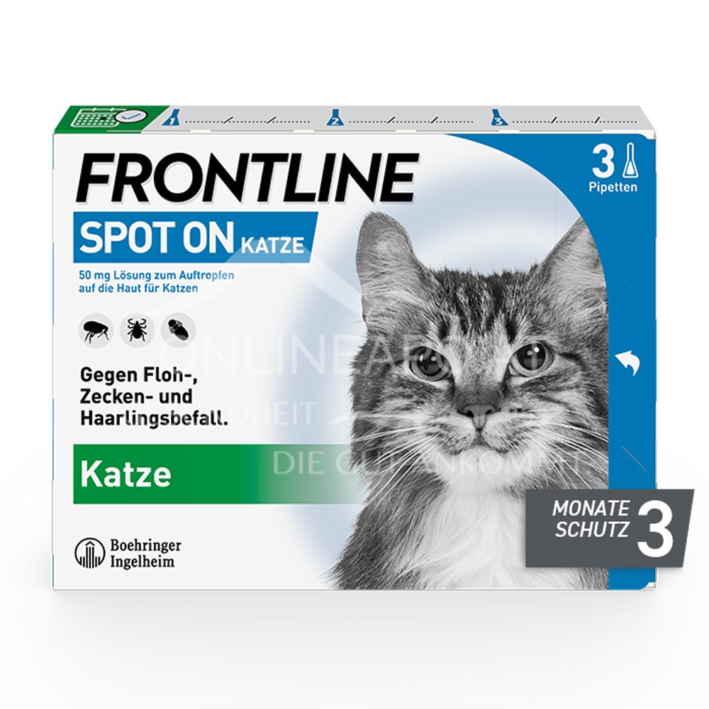 Frontline Spot-on für Katzen 50 mg Lösung zum Auftropfen auf die Haut