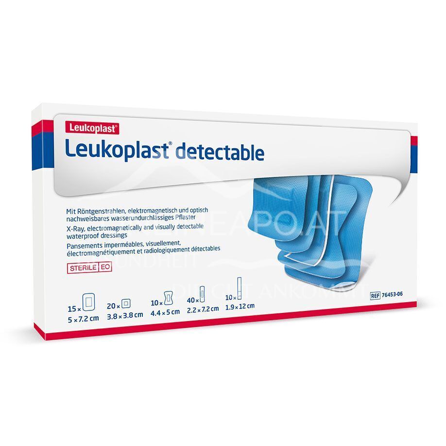 Leukoplast® detectable wound plasters sterile, assorted - 5 sizes