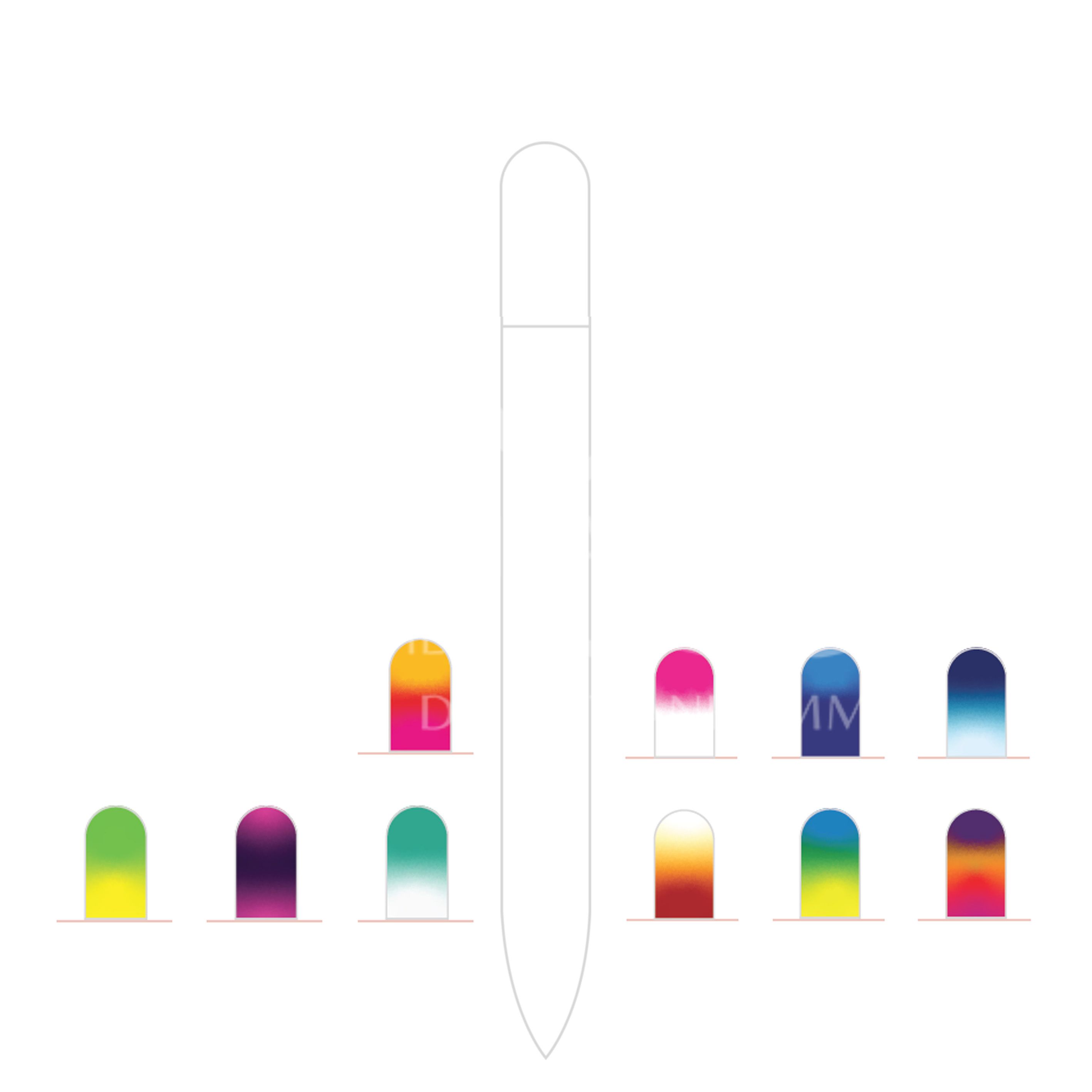 Kozbach Pharma GF90RB Glass nail file "Rainbow" 9 cm