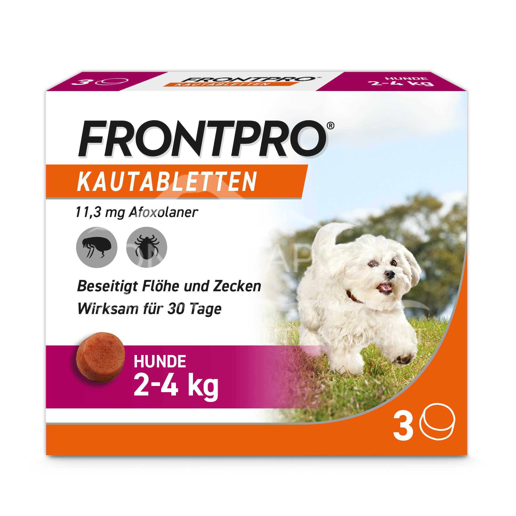 FRONTPRO® 11 mg Kautabletten für Hunde 2 - 4 kg