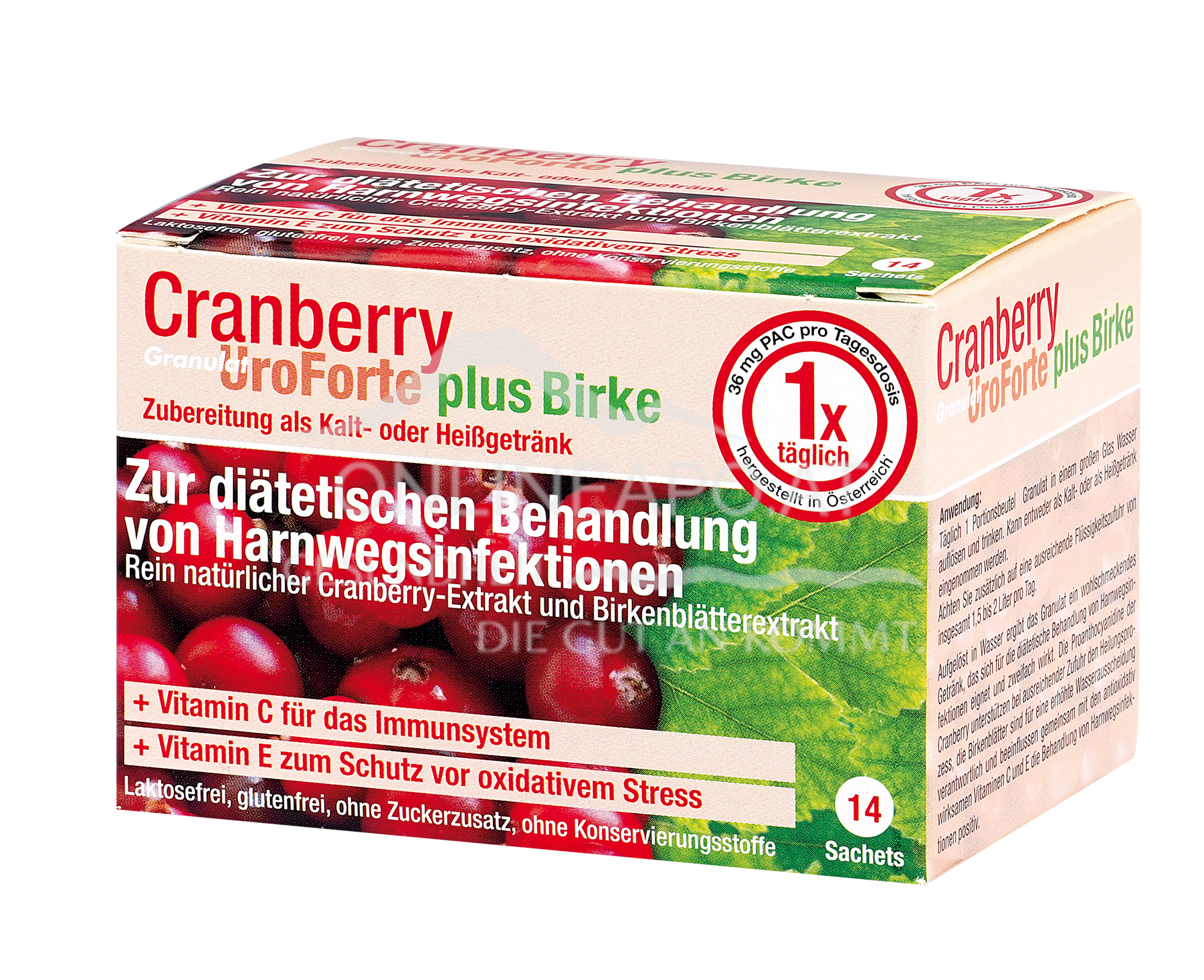 BIOGELAT® Cranberry UroForte plus Birke Granulat