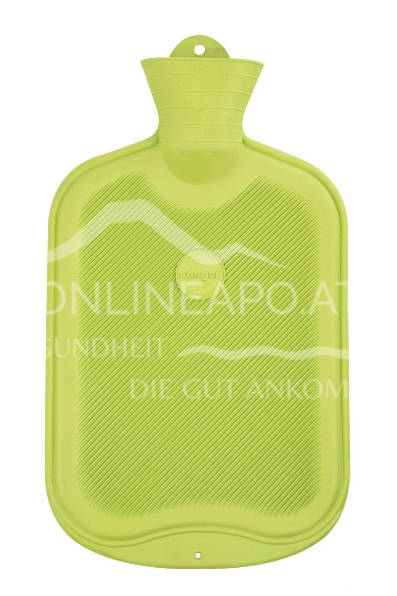Singer hot water bottle natural latex FSC green - 2,0L