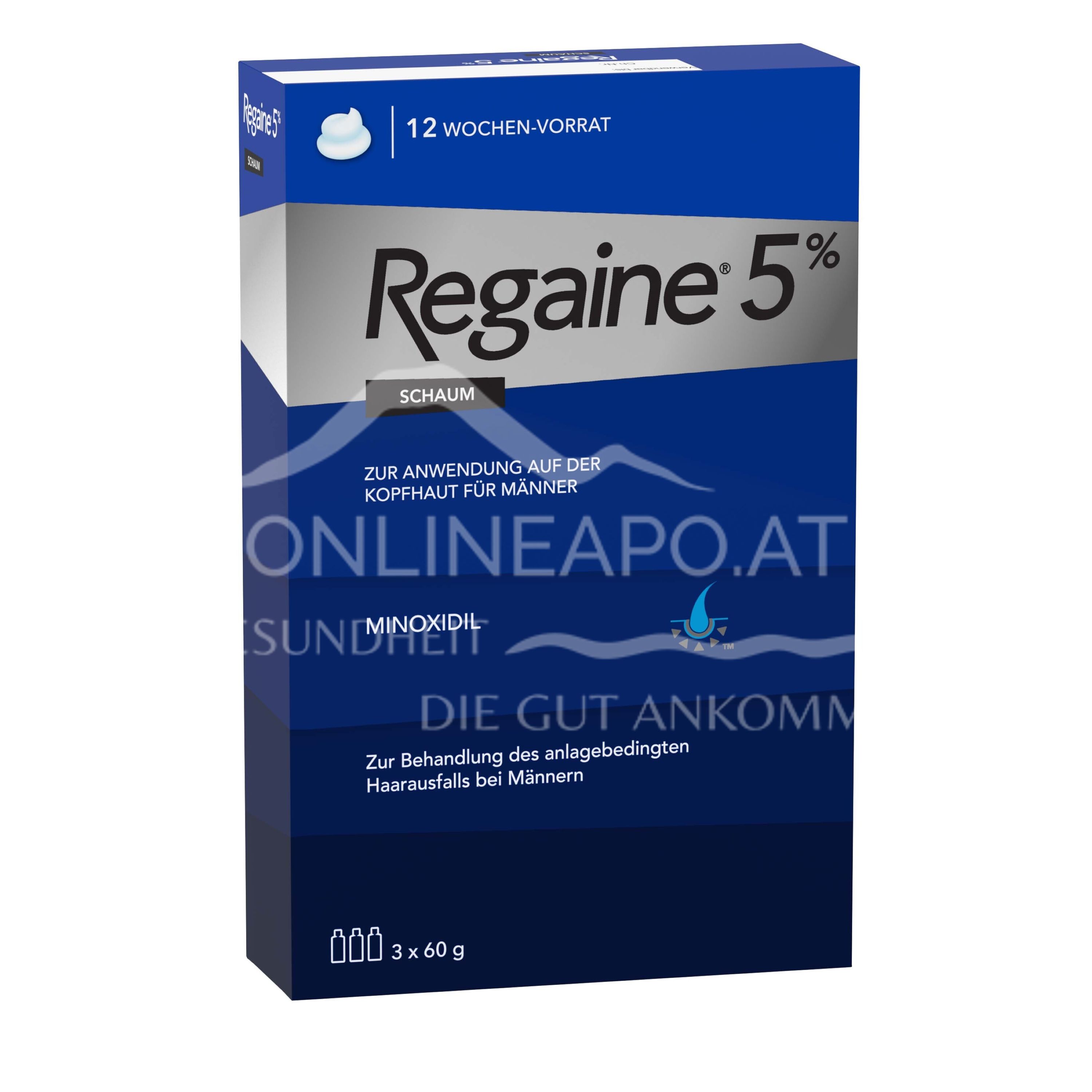 REGAINE® Men 5% Foam for use on the scalp*, 3 x 60 g