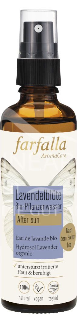 Farfalla lavender blossom, organic plant water, after sun