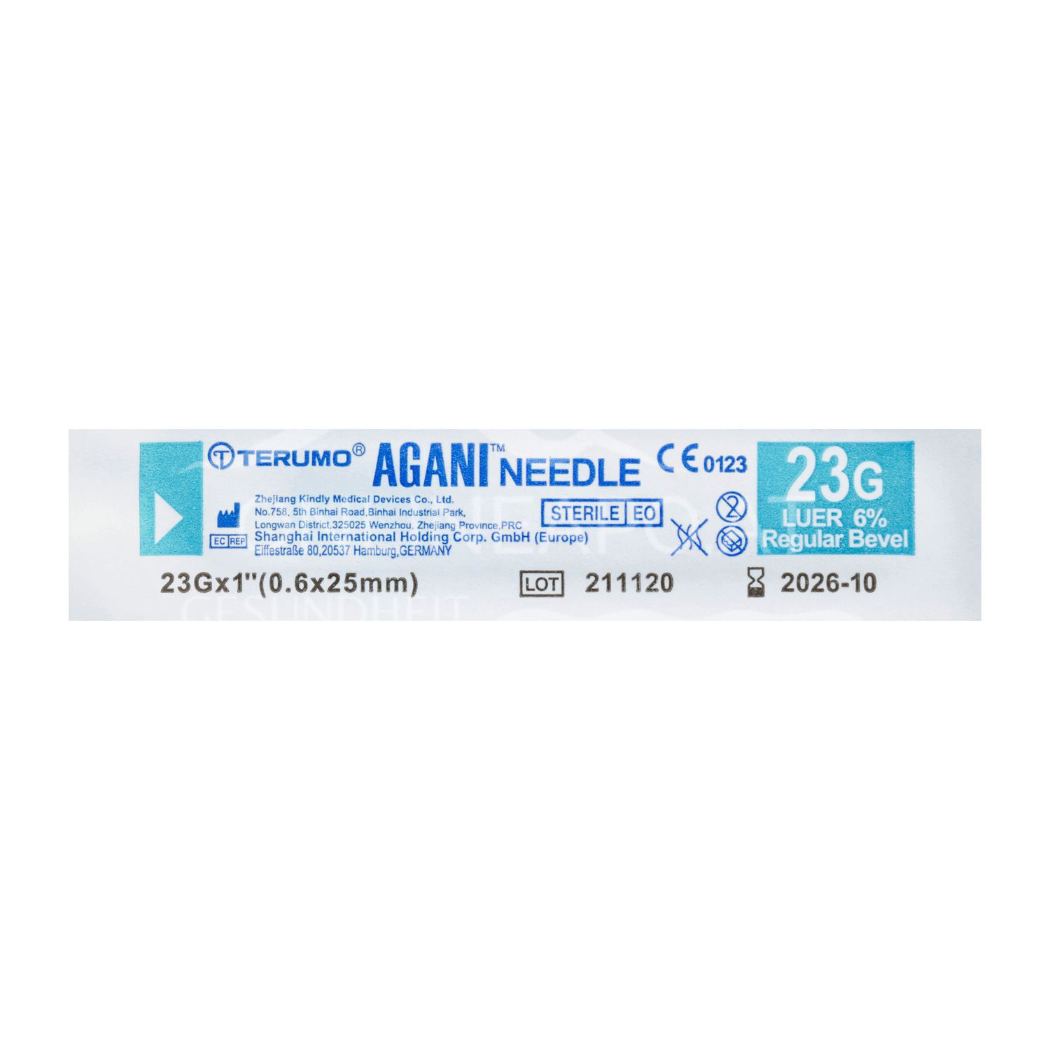 Terumo® Agani™ Einmal-Kanülen 23G x 1″, Ø 0,6 x 25 mm, blau, Nr. 16