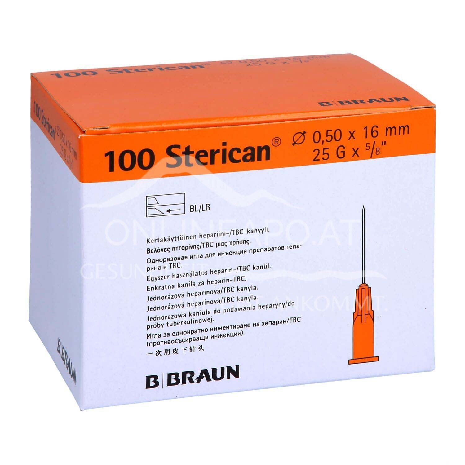Sterican® Heparin/Tuberkulin G25 x 5/8", Ø 0,50 x 16 mm, orange