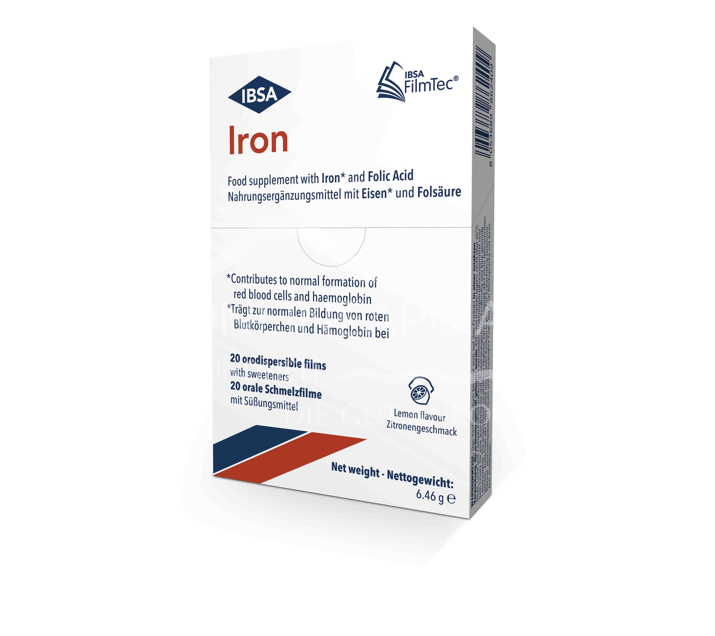 IBSA Eisen orale Schmelzfilme
