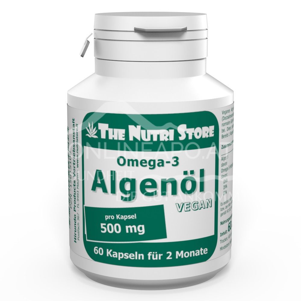 The Nutri Store Omega-3 Algenöl 500 mg vegan Kapseln