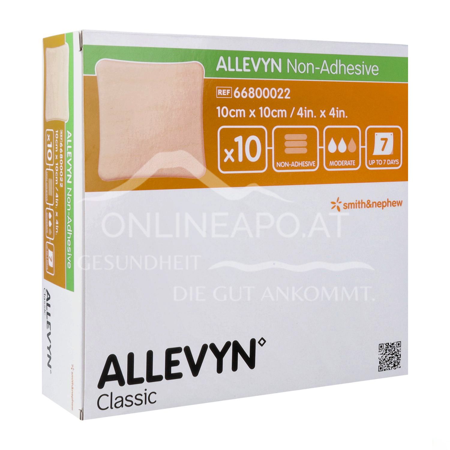 ALLEVYN Non-Adhesive foam dressing sterile, 10 x 10 cm
