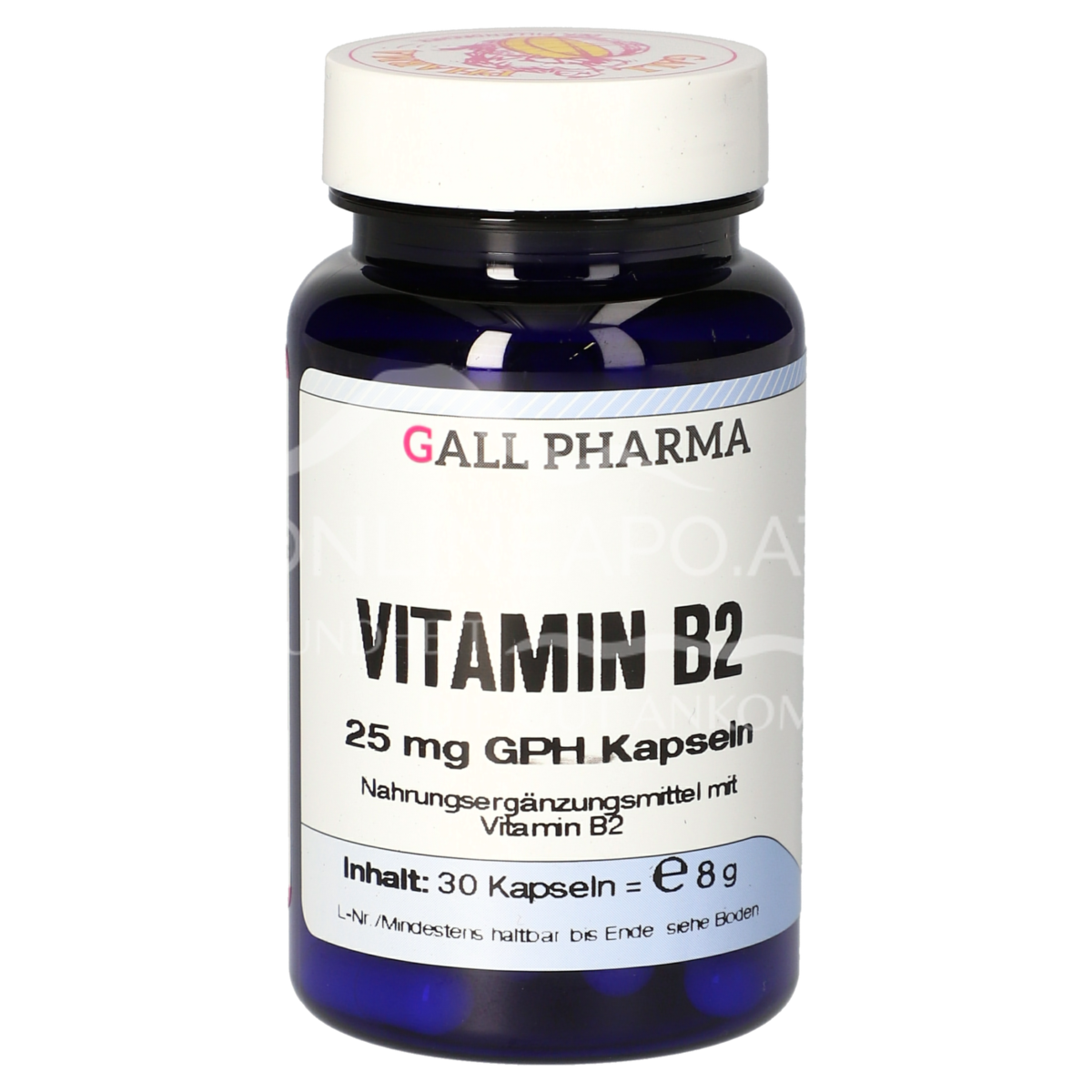Gall Pharma Vitamin B2 25 mg capsules