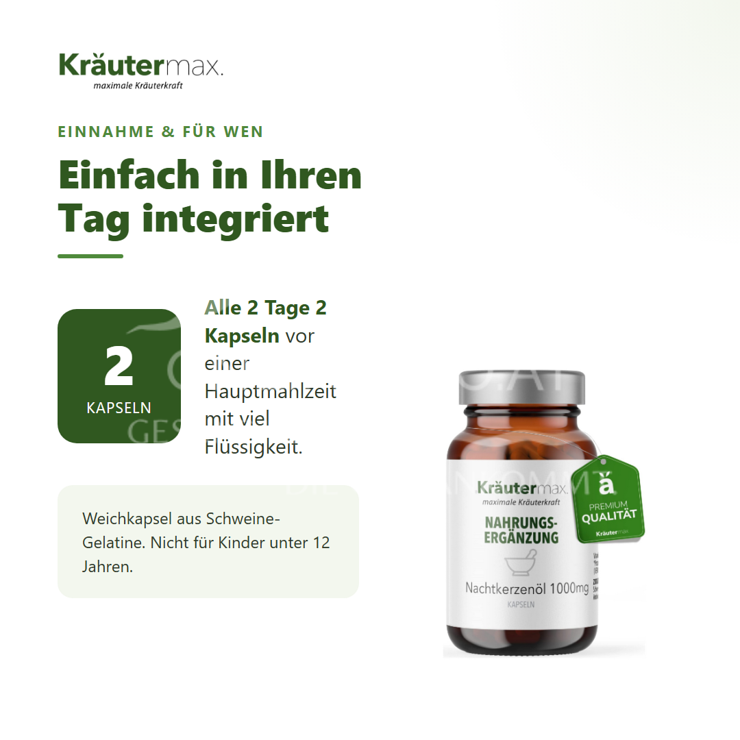 Kräutermax Nachtkerzenöl Kapseln