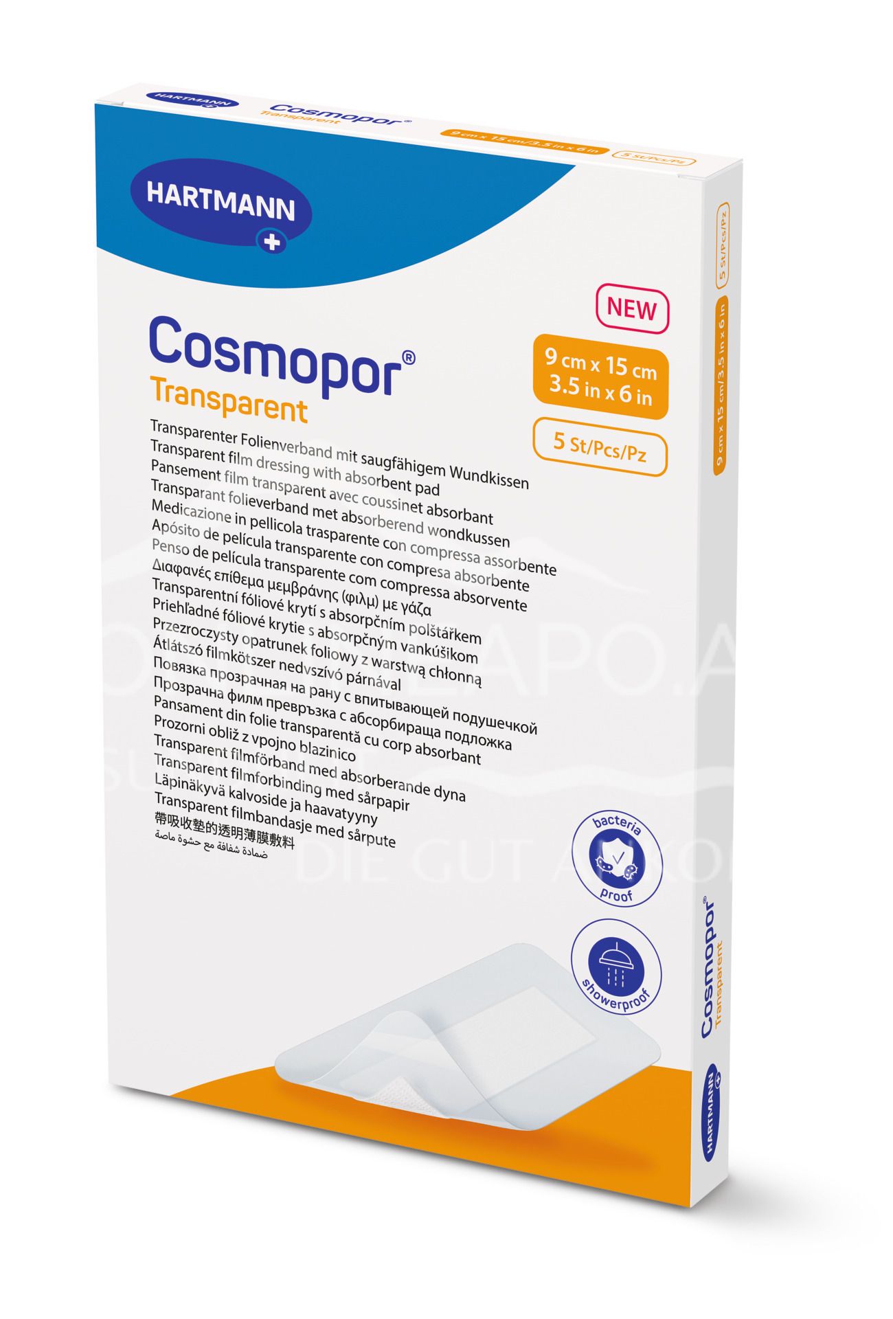 Cosmopor® transparent Folienverband 9 x 15 cm