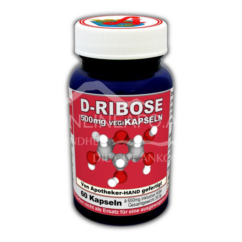D-Ribose 500 mg Vegi-Kapseln