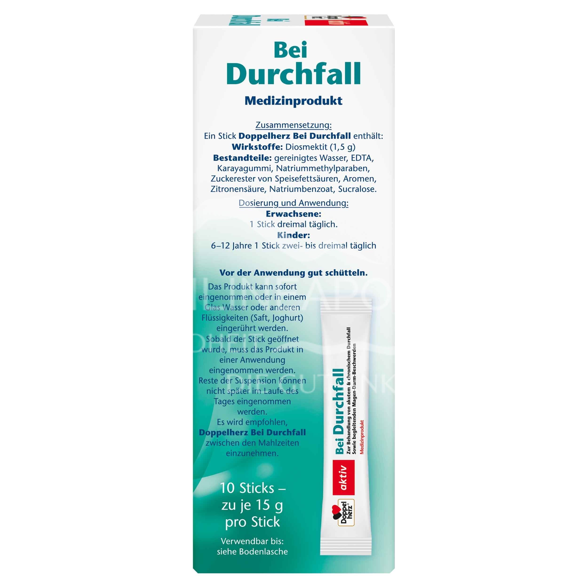 Double heart active for diarrhoea portion sticks