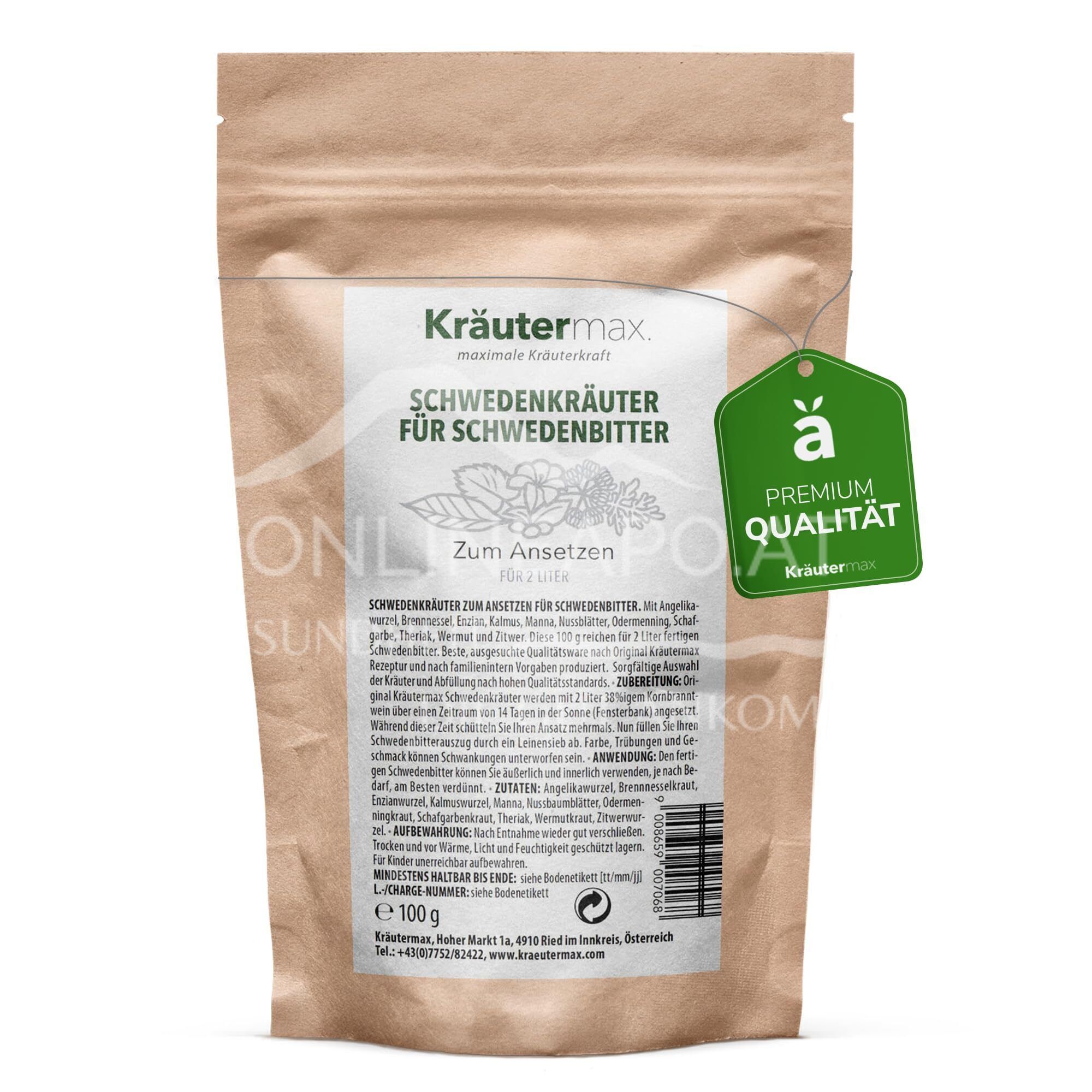Kräutermax Schwedenkräuter zum Ansetzen von Schwedenbitter
