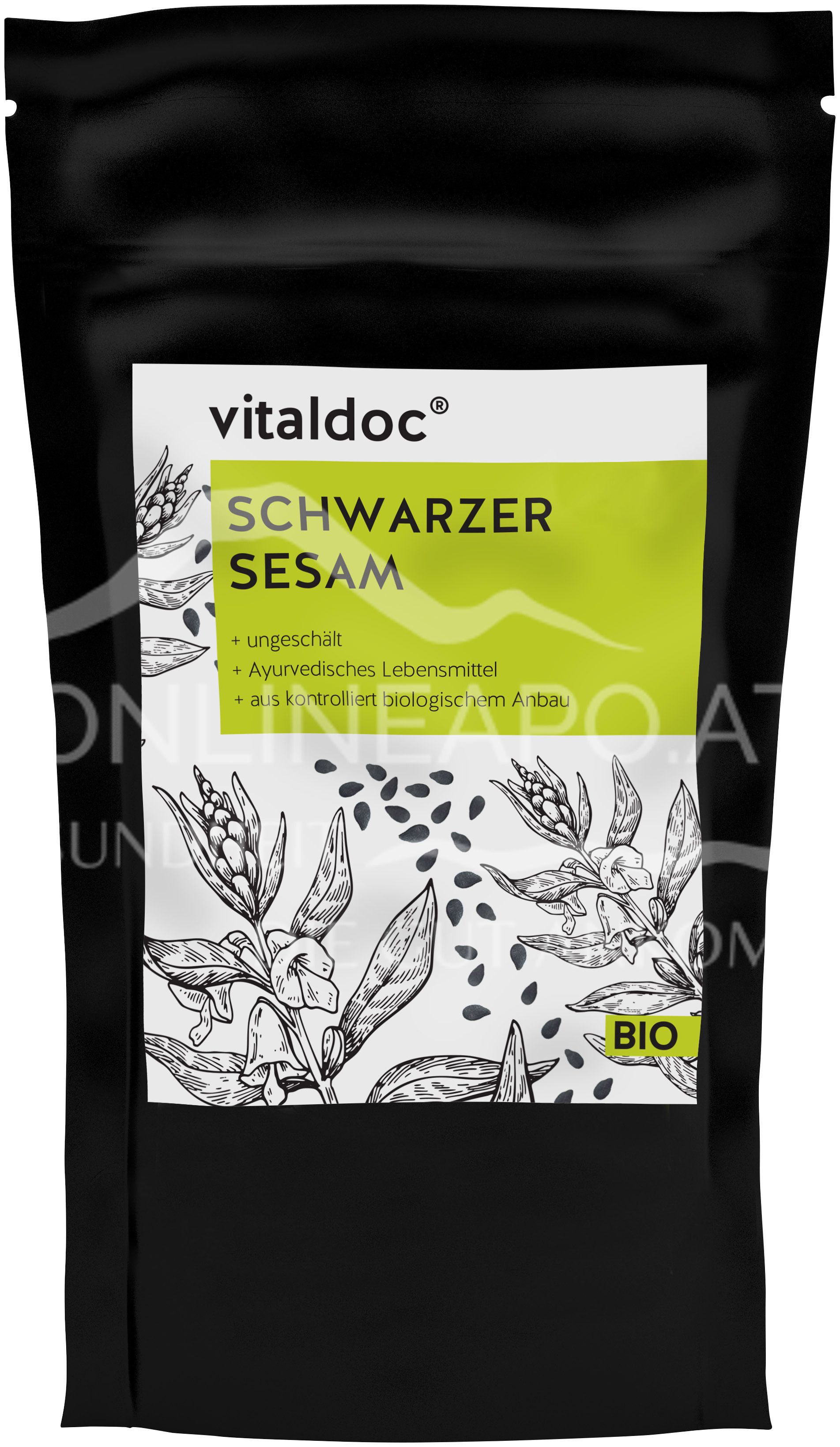 vitaldoc® BIO Schwarzer Sesam, ungeschält