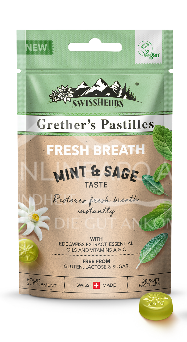Grether’s Swiss Herbs Pastilles Fresh Breath zuckerfrei