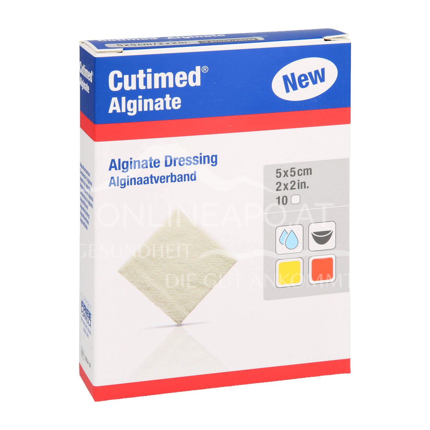 Cutimed® Alginate Kompressen steril, 5 x 5 cm