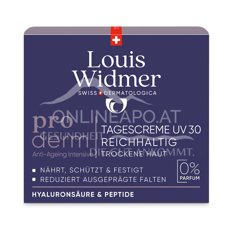 Louis Widmer proderm Tagescreme UV 30 Reichhaltig - ohne Parfum