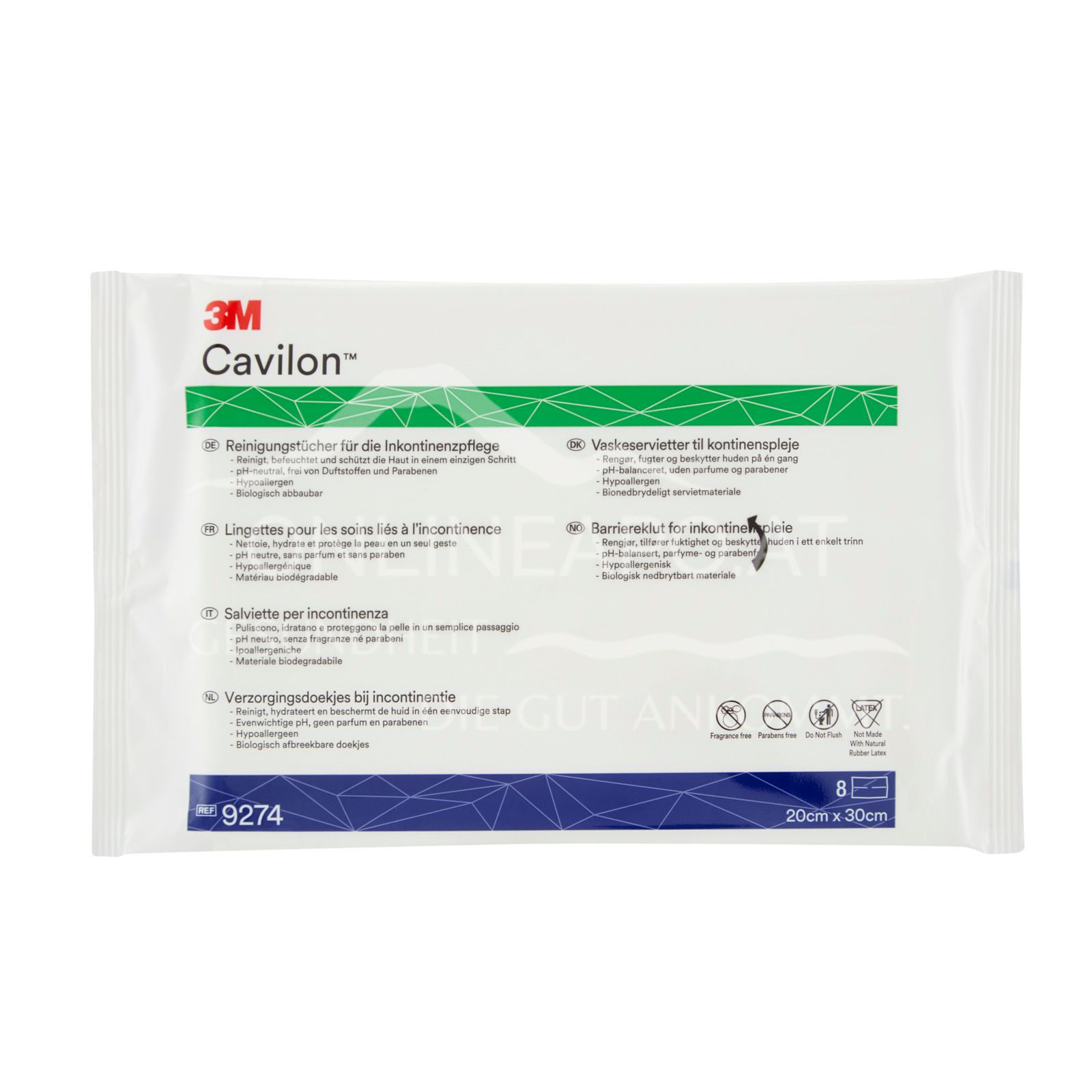 3M™ Cavilon™ Reinigungstücher für die Inkontinenzpflege 20 x 30 cm