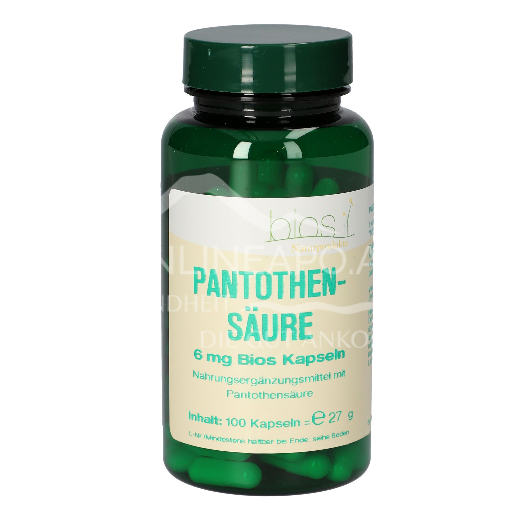 Bios Pantothenic Acid 6 mg Capsules