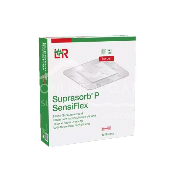 Suprasorb® P SensiFlex border silicone foam dressing, sterile, 15 x 20 cm
