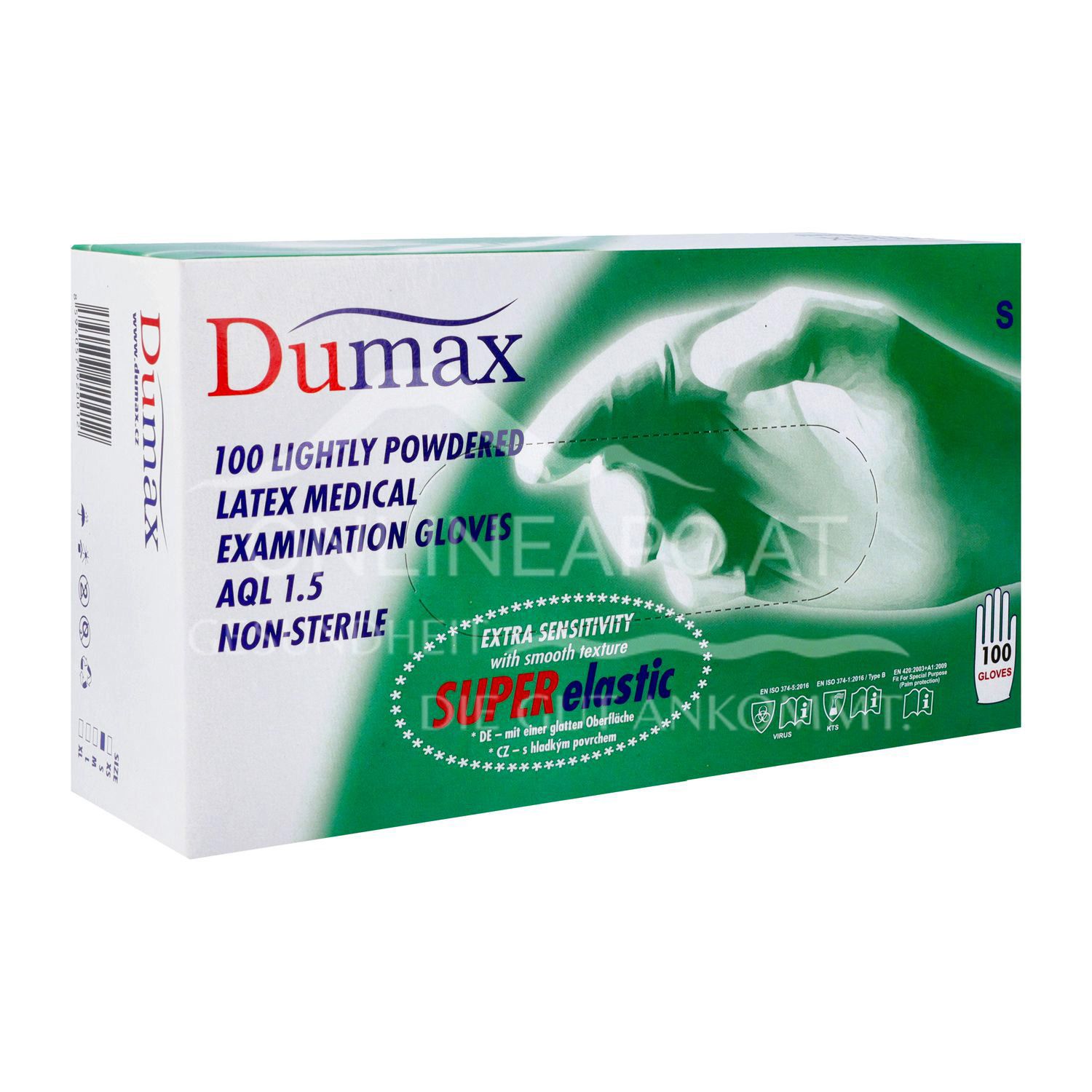 Dumax Latex Untersuchungshandschuhe gepudert