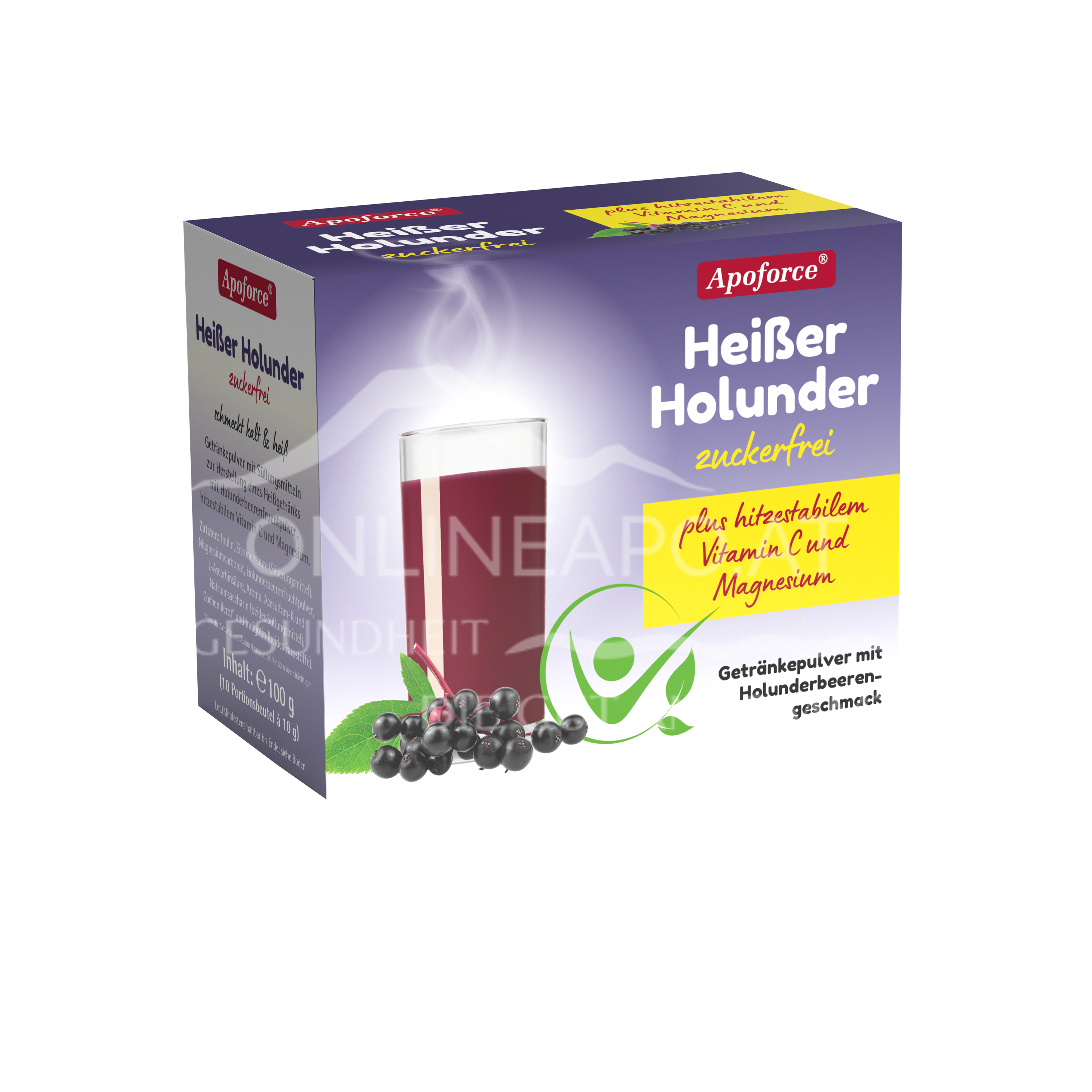 Apoforce® Heißer Holunder zuckerfrei Getränkepulver