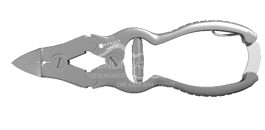 Kozbach Pharma 79R Double-jointed pliers concave cutting edge, stainless steel, 13 cm