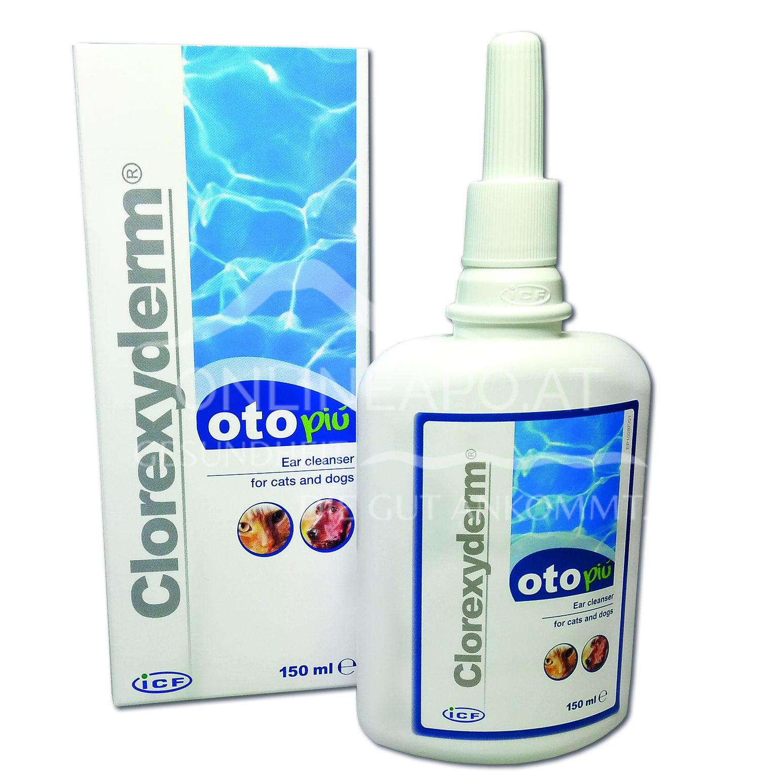 ICF Clorexyderm Oto piu Ohrreinigungsmittel für Hunde und Katzen