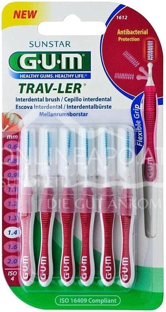 GUM® TRAV-LER® Interdental Brushes Candle ISO 4 - Ø 1.4 mm - Pink