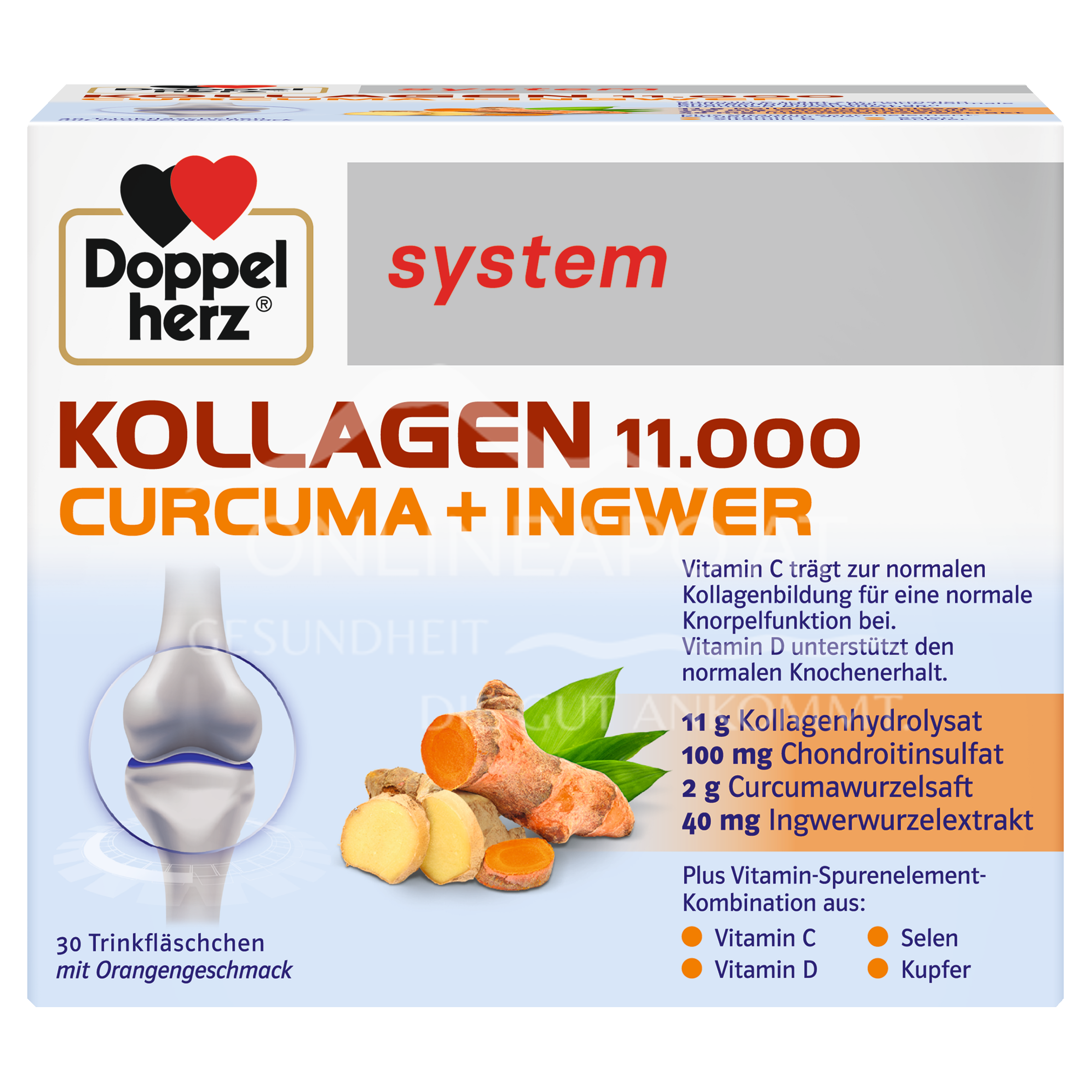 Doppelherz system KOLLAGEN 11.000 CURCUMA + INGWER drinking bottles