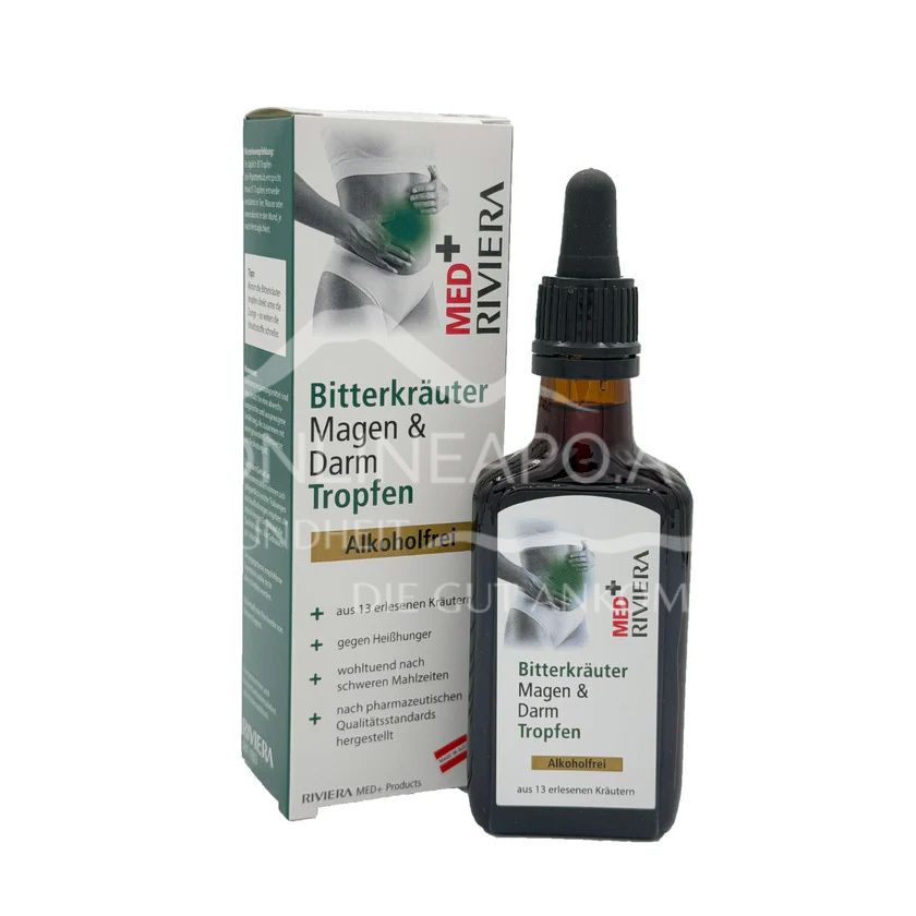 Riviera MED+ Bitterkräuter Magen & Darm Tropfen alkoholfrei
