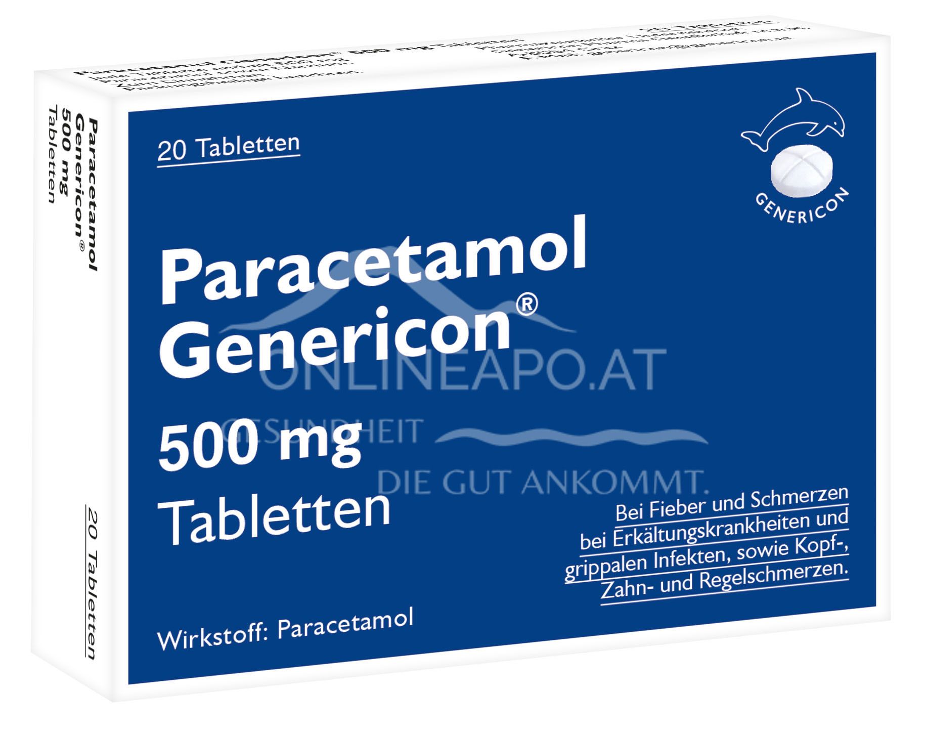 Paracetamol Genericon 500 mg Tabletten