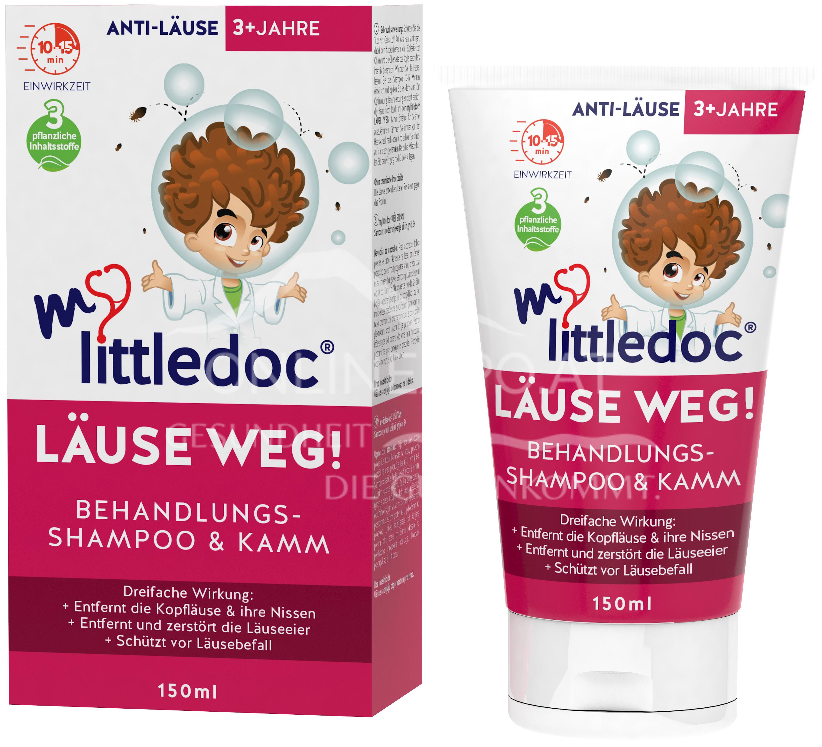 mylittledoc® LÄUSE WEG! Behandlungs-Shampoo & Kamm