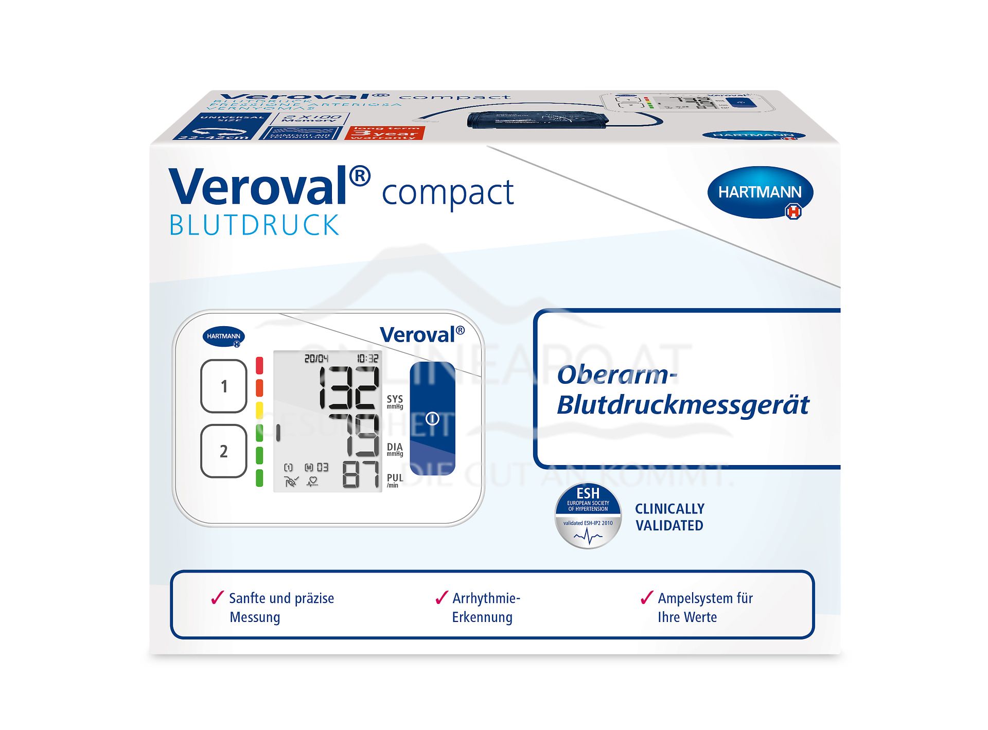 Veroval® COMPACT Oberarm-Blutdruckmessgerät mit Universalmanschette 22-42 cm