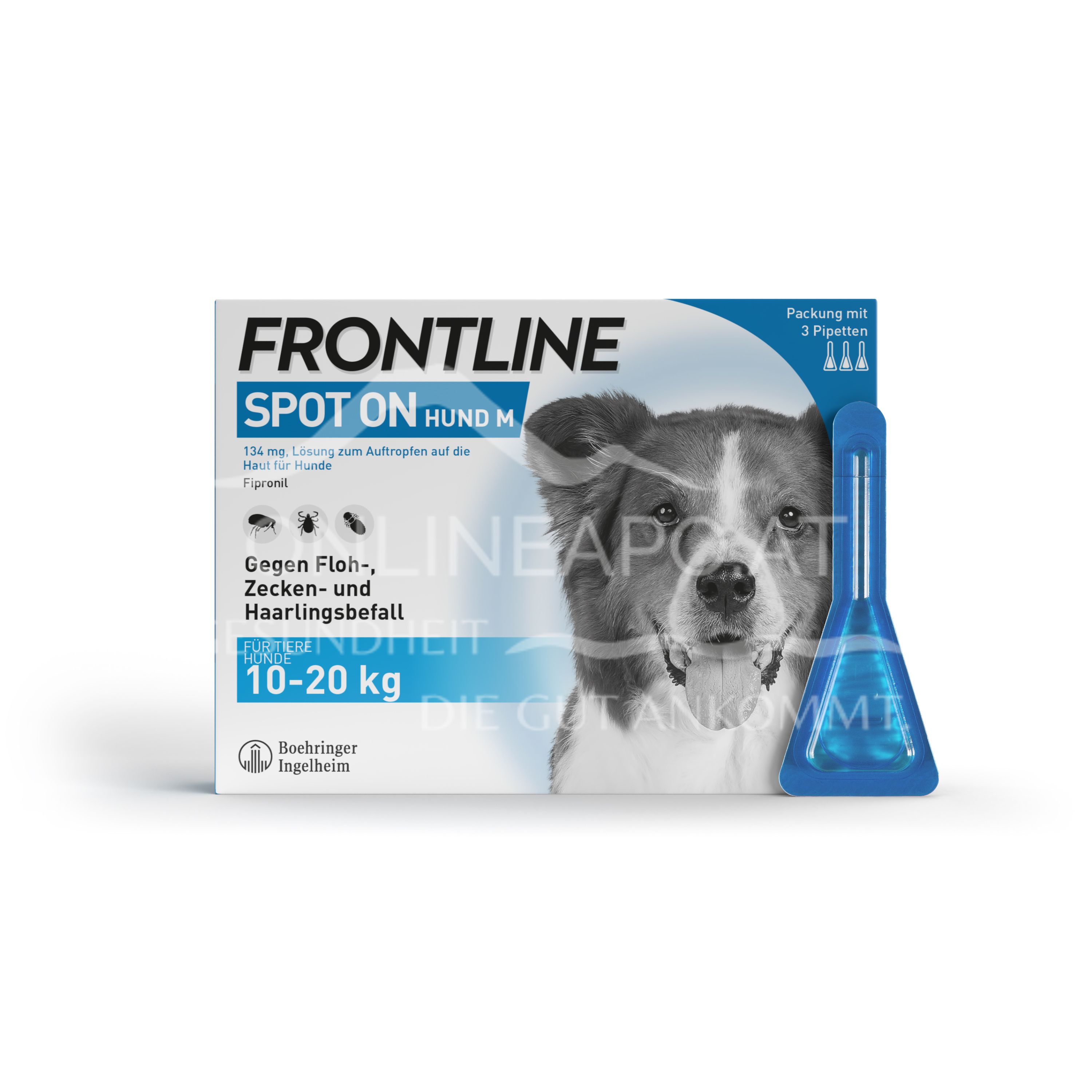 Frontline Spot-on für Mittelgroße Hunde 134 mg Lösung zum Auftropfen auf die Haut