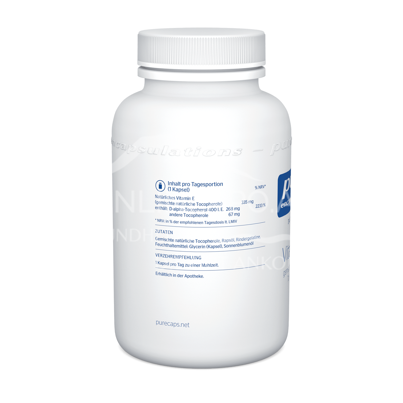pure encapsulations® vitamin E capsules