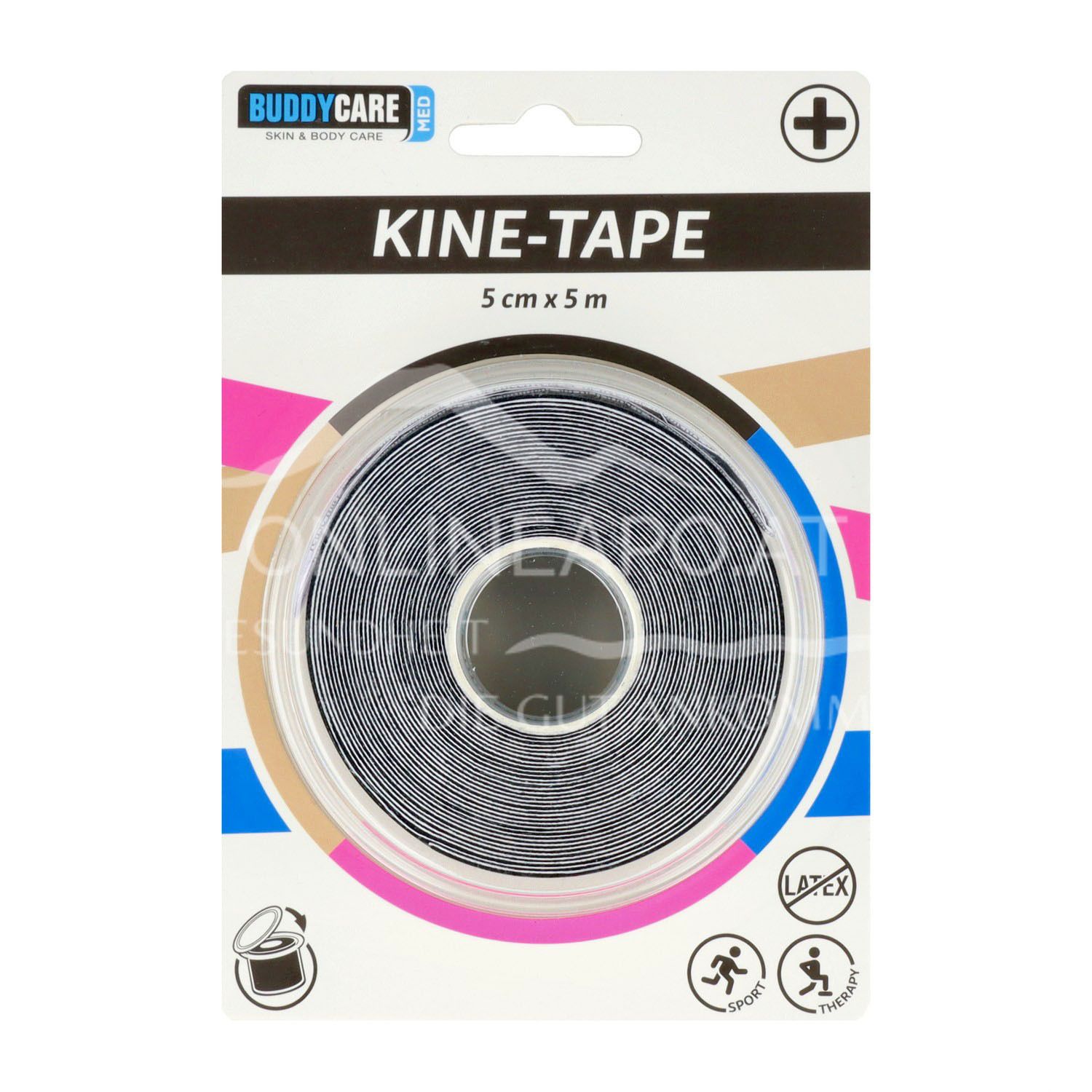 BUDDYCARE® MED Kine-Tape SCHWARZ - 5cm x 5m