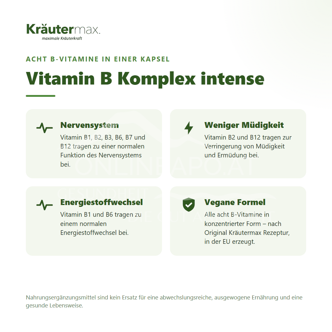 Kräutermax Vitamin B Komplex intense Kapseln
