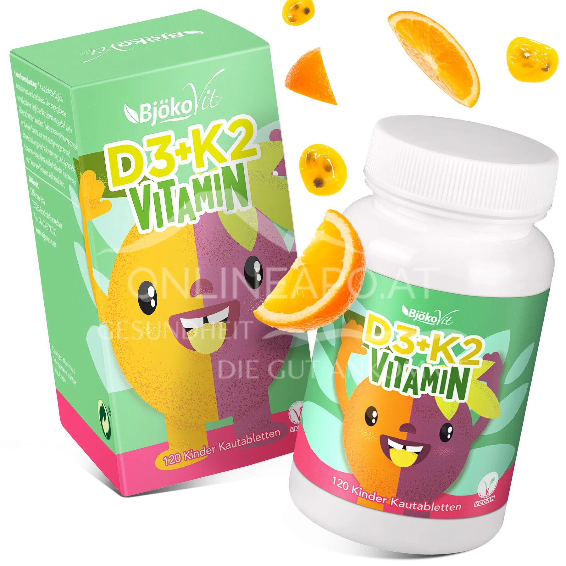 BjökoVit Vitamin D3 + K2 Kautabletten für Kinder