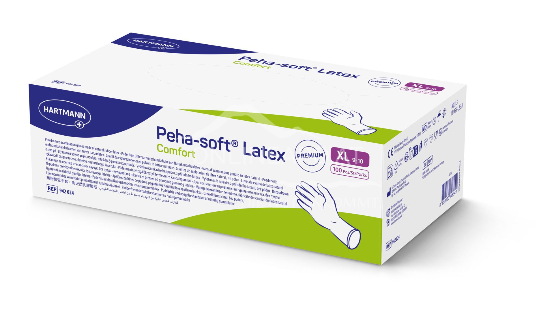 Peha-soft® Latex Comfort Untersuchungshandschuhe, unsteril, puderfrei