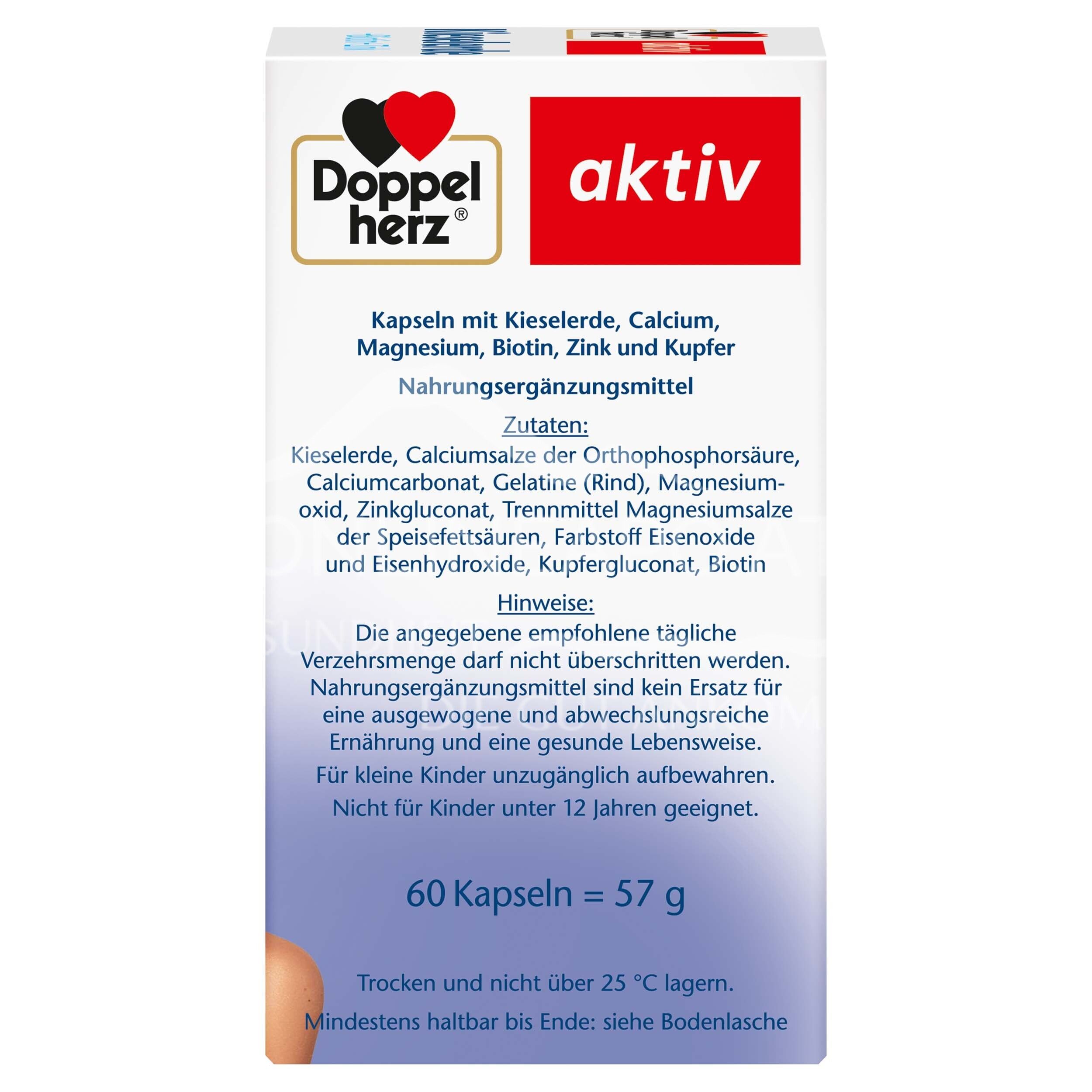 Doppelherz aktiv Kieselerde + Biotin + Zink Kapseln