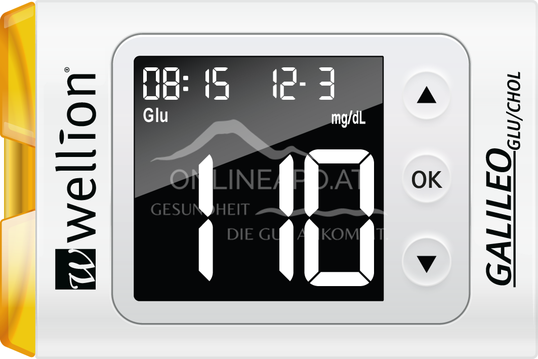 Wellion® GALILEO GLU/CHOL Blutzucker- und Cholesterin-Messgerät Weiß