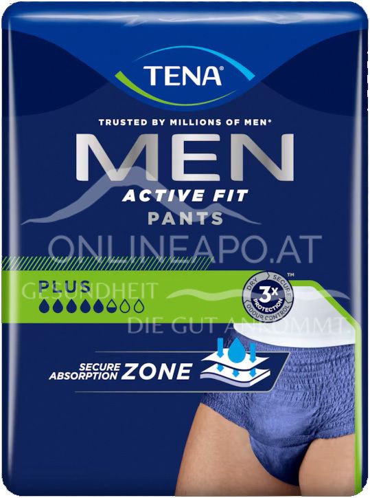 TENA Men Active Fit Pants Plus | Inkontinenzunterwäsche - Größe S/M