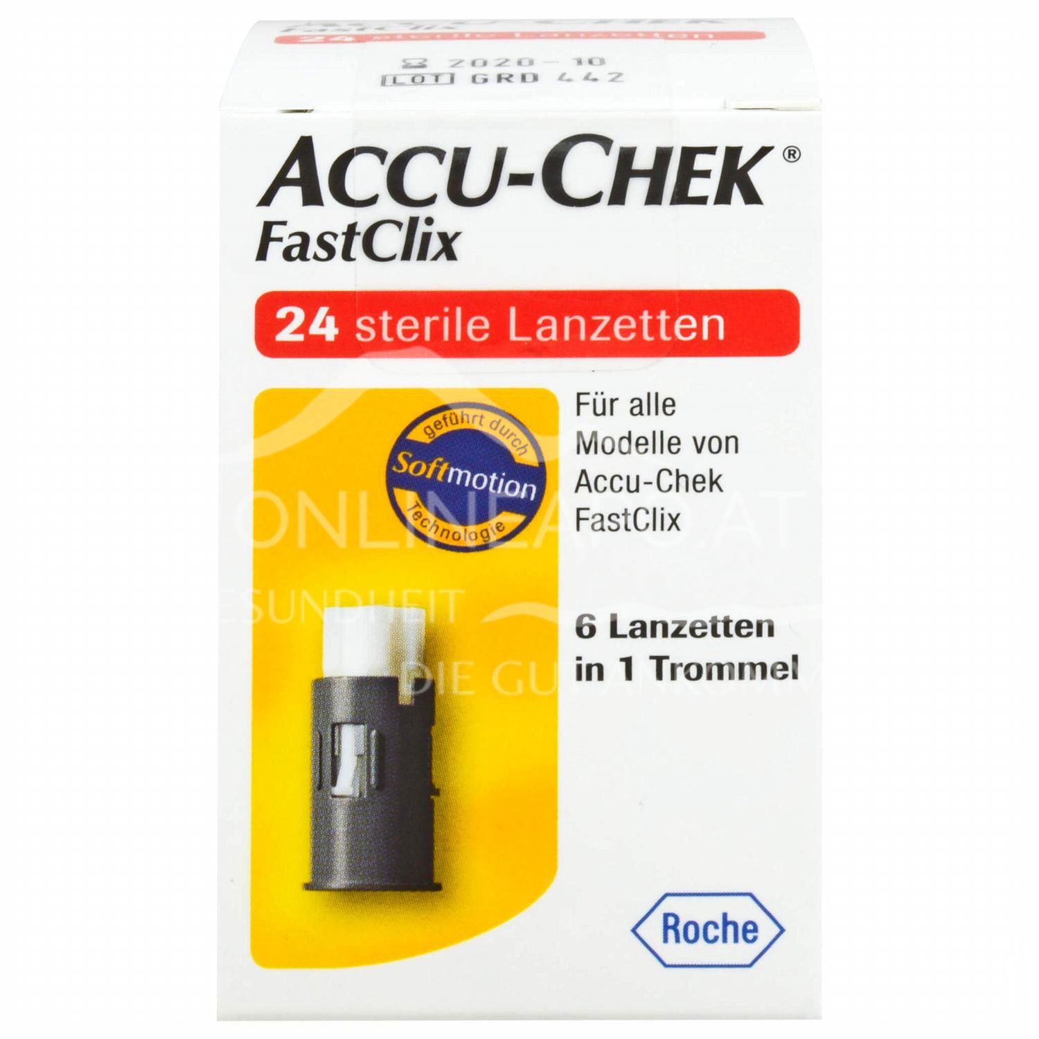 Roche Accu-Chek® FastClix Lanzetten 0,3 mm - 30 G , steril, 4 x 6 Lanzetten