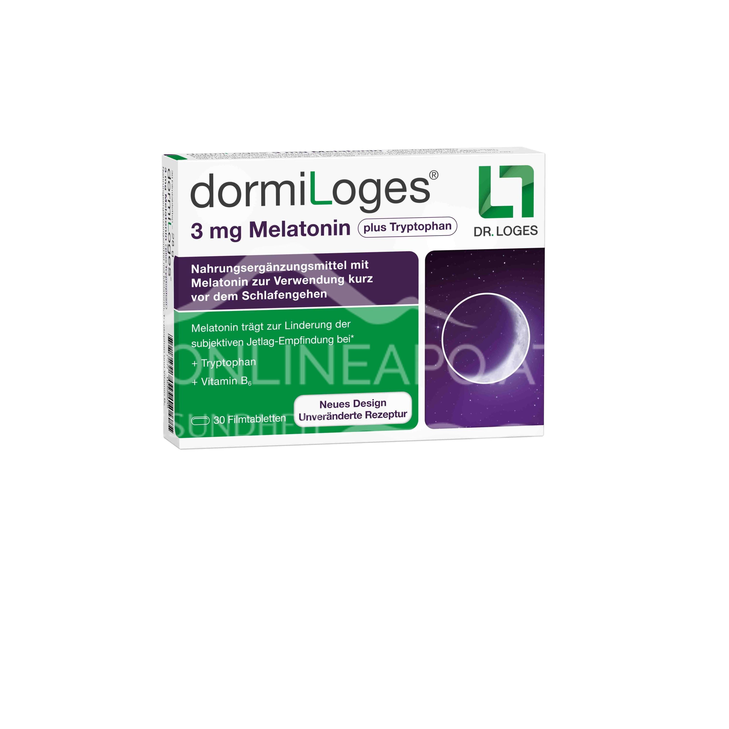 dormiLoges® 3 mg Melatonin plus Tryptophan Filmtabletten