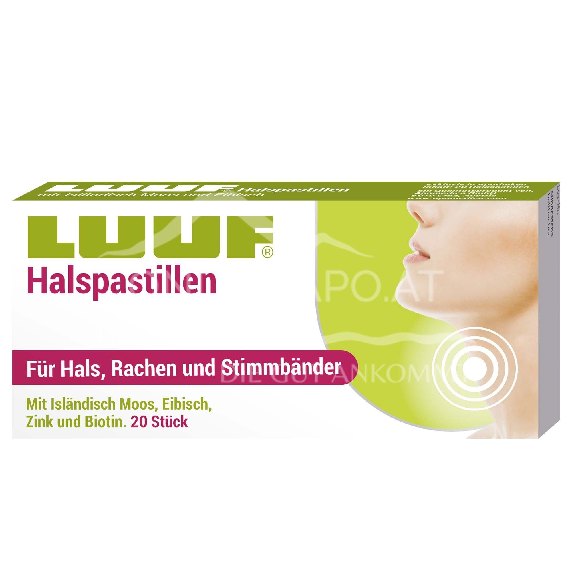 LUUF® throat lozenges with Iceland moss and marshmallow