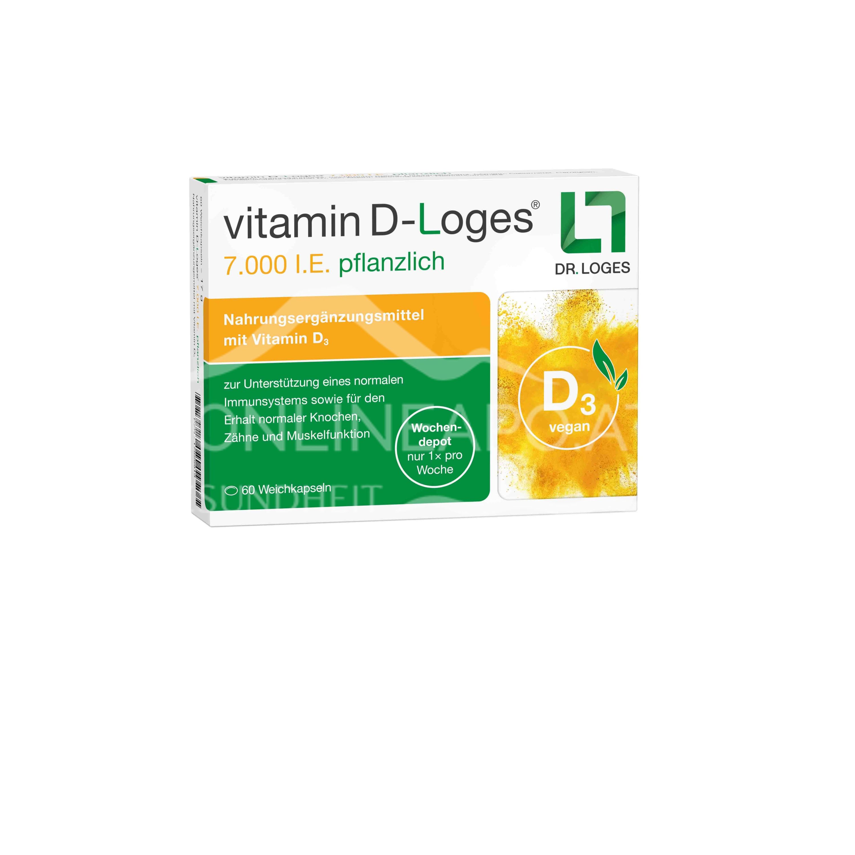 vitamin D‑Loges® 7.000 I.E. pflanzlich Weichkapseln