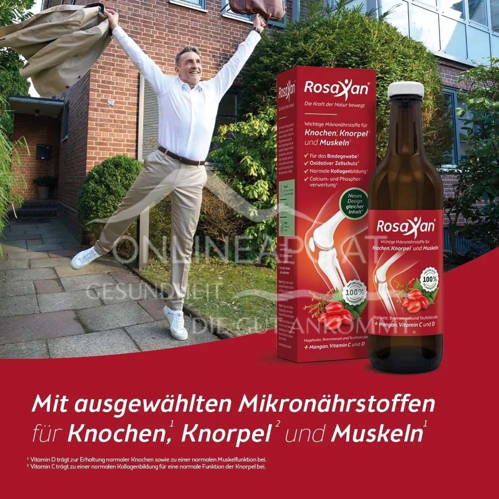 RosaXan® Saft 750 ml + Vitamin D Tabletten 20 Stück